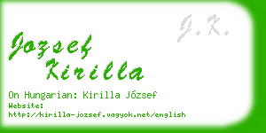 jozsef kirilla business card